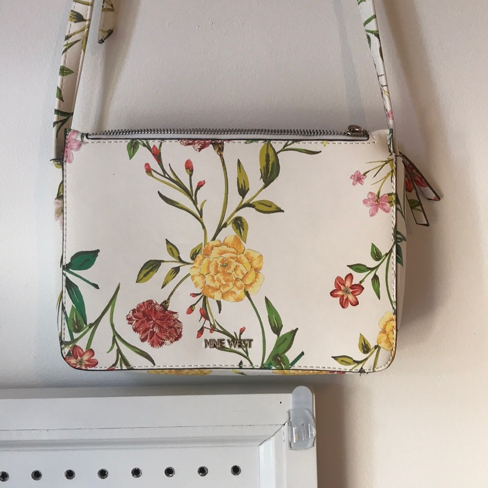 nine west floral crossbody purse